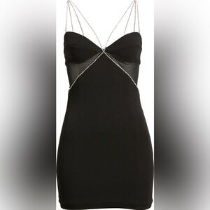 Heiress Beverly Hills Black Diamante Strap Cutout Mini Dress size XL